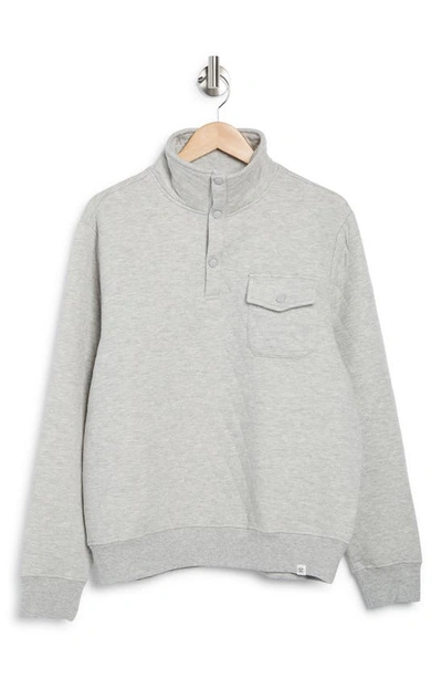 Shop Sovereign Code Columbia Button Half-placket Pullover In Heather Grey