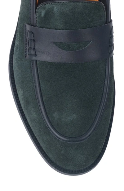 Shop Vellapais Cratos Comfort Penny Loafer In Green