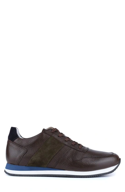 Shop Vellapais Nova Leather Sneaker In Dark Brown
