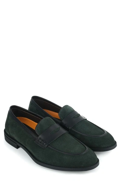 Shop Vellapais Cratos Comfort Penny Loafer In Green