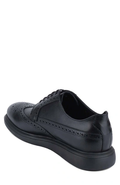 Shop Vellapais Mare Leather Wingtip Sneaker In Black