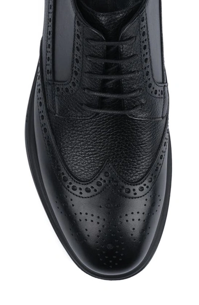 Shop Vellapais Mare Leather Wingtip Sneaker In Black