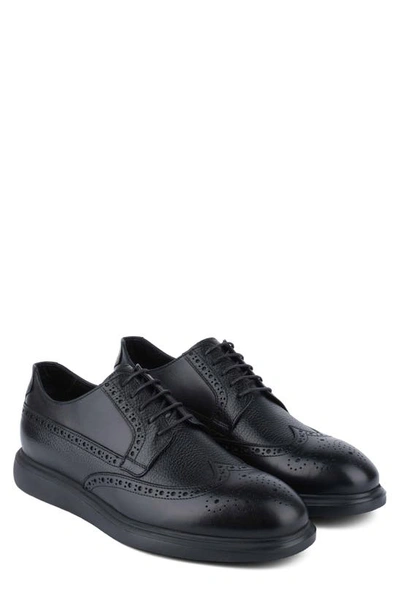 Shop Vellapais Mare Leather Wingtip Sneaker In Black