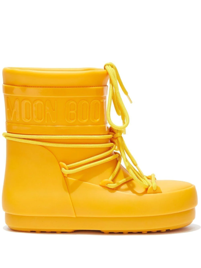 Shop Moon Boot Icon Glance Rain Boots In Yellow