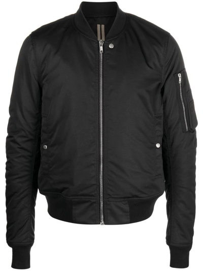 Shop Rick Owens Drkshdw Stud-detail Zipped Bomber Jacket In 09 Black
