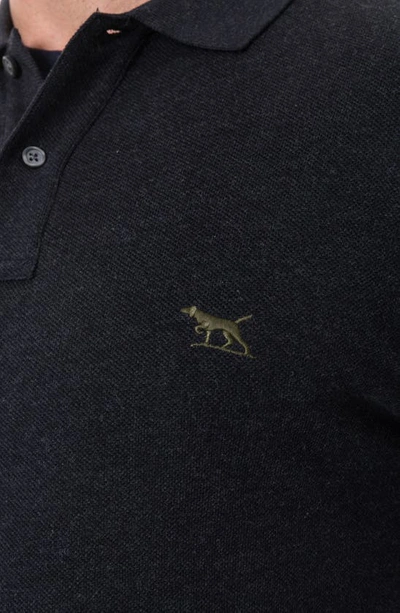 Rodd & Gunn Men's Long-sleeve Pique Polo Shirt In Charcoal