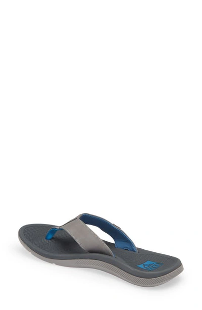 Reef Cushion Spring Flip Flop In Blue / Light Grey