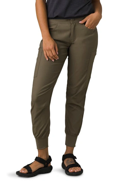 Shop Prana Halle Ii Water Repellent Joggers In Slate Green