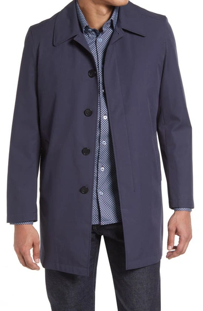 Shop Cardinal Of Canada Mccord Water Repellent Rain Coat In Medium Blue