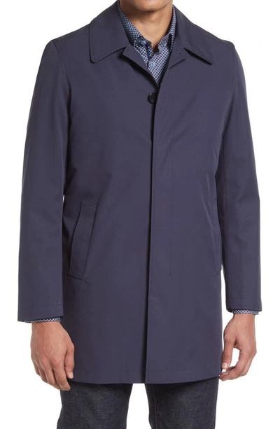 Shop Cardinal Of Canada Mccord Water Repellent Rain Coat In Medium Blue