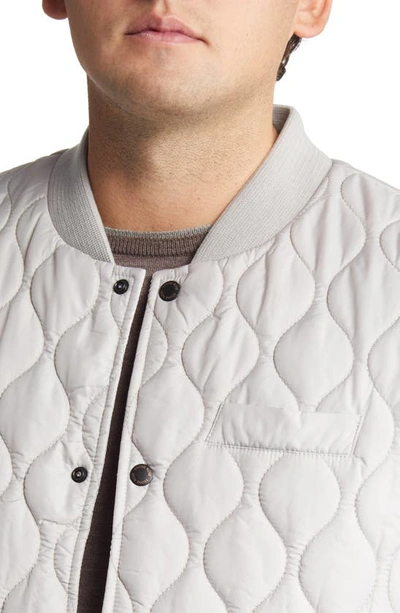 Shop Stone Rose Water Repellent Puffer Vest In Silver