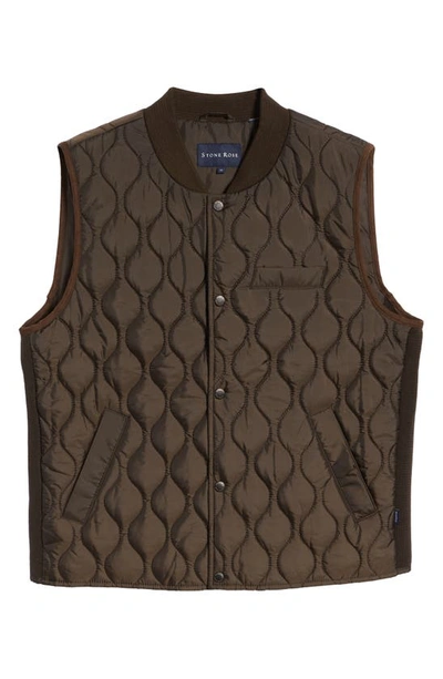 Shop Stone Rose Water Repellent Puffer Vest In Olive