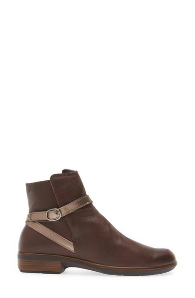 Shop Naot Briza Bootie In Soft Brown Leather