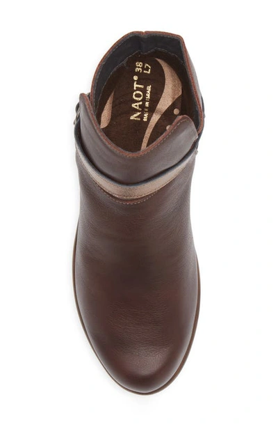 Shop Naot Briza Bootie In Soft Brown Leather