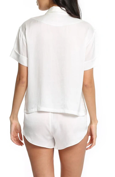 Papinelle Short Silk Pajamas In Ivory