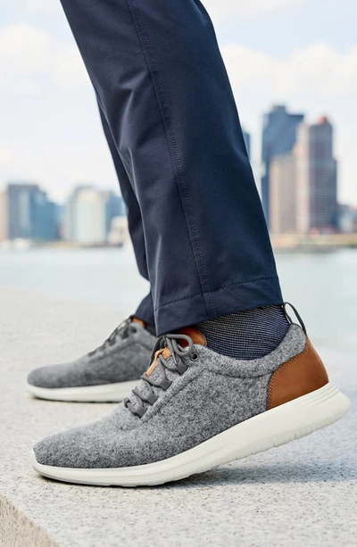 Shop Johnston & Murphy Amherst U-throat Wool Sneaker In Gray Wool