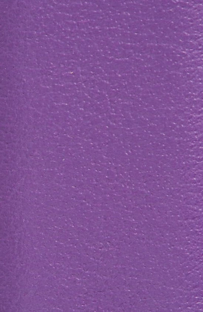 Shop Versace Medusa Leather Skinny Belt In True Purple- Gold