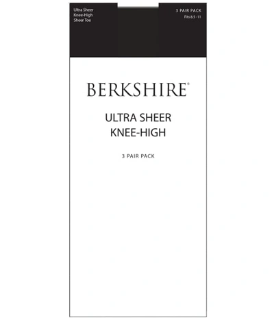 Shop Berkshire Ultra Sheer Knee Highs 3-pack In City Beige