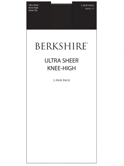 Shop Berkshire Ultra Sheer Knee Highs 3-pack In Fantasy Black