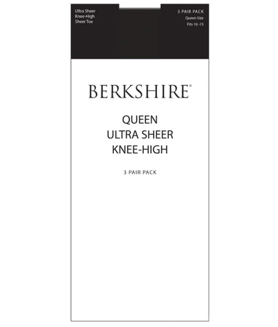 Shop Berkshire Queen Ultra Sheer Knee Highs 3-pack In French Coffee