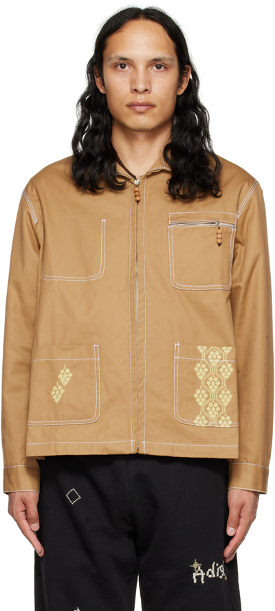 Shop Adish Brown Eanab Jacket In Camel