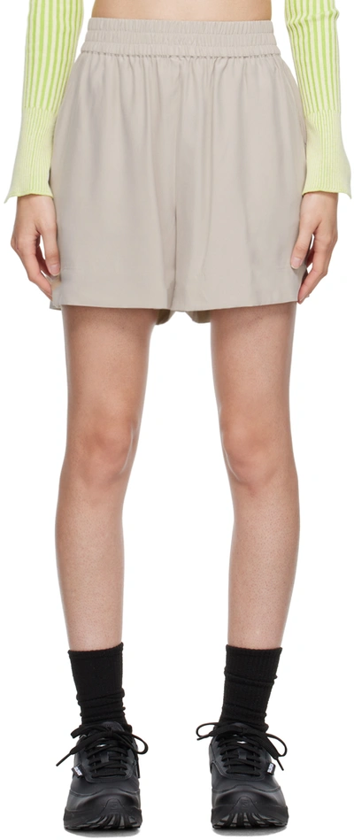 John Elliott Beige Boxer Shorts In Moon