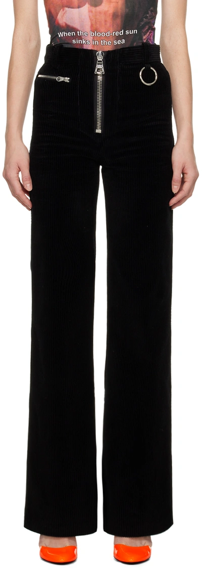 Meryll Rogge Black O-ring Trousers In Black