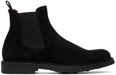 Shop Officine Creative Black Suede Chelsea Boots In Repello Nero