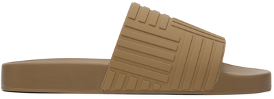 Bottega Veneta Carpet Embossed Rubber Slides In 2895 Jute