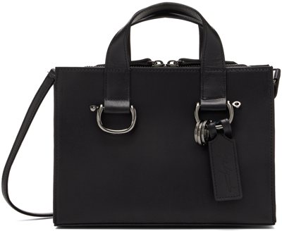 Shop Yohji Yamamoto Black Mini Zipper Shoulder Bag In 1 Black