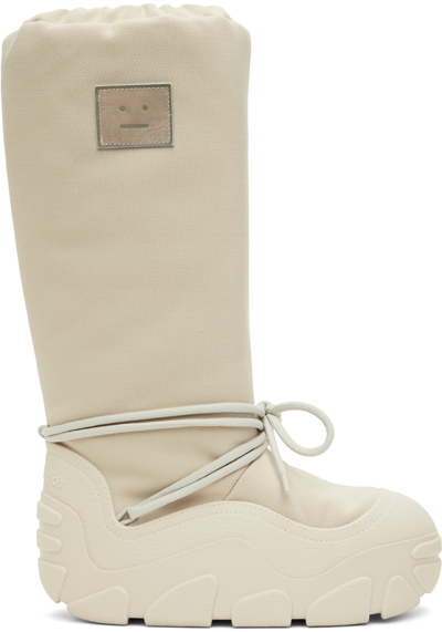 Acne Studios Off-white Snow Boots In White,beige | ModeSens