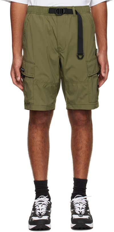 Shop Aape By A Bathing Ape Khaki Belted Shorts In Khd Green