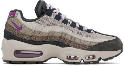 Shop Nike Gray Air Max 95 Sneakers In Anthracite/viotech-i