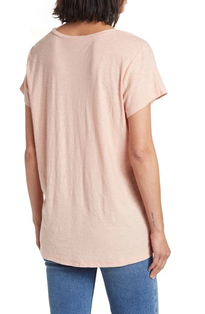 Shop James Perse Deep V-neck T-shirt In Rhubarb