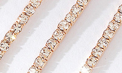 Adornia Set Of 5 Crystal Tennis Stretch Bracelets In Yellow