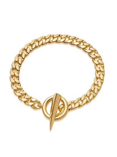 Shop Missoma Claw T-bar Chain Bracelet In 18ct Gold Plated In Multi