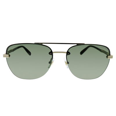 Shop Mont Blanc Mb 0056s 002 Unisex Aviator Sunglasses In Green