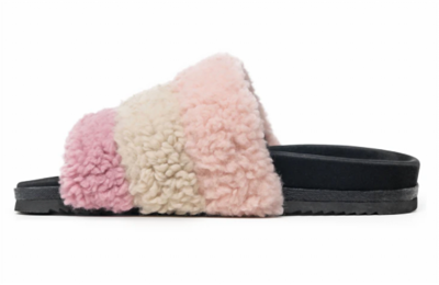 Shop Roam Fuzzy Puffy Slide In Pink Dream