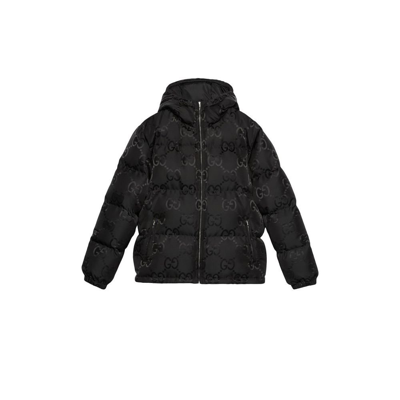 Shop Gucci Jumbo Gg Canvas Jacket - Men's - Polyamide/feather Down In Black