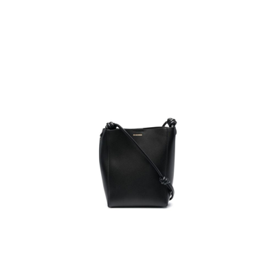 Shop Jil Sander Black Small Leather Cross Body Bag