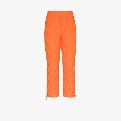 Shop Khrisjoy Orange Chevron Quilted Ski Trousers