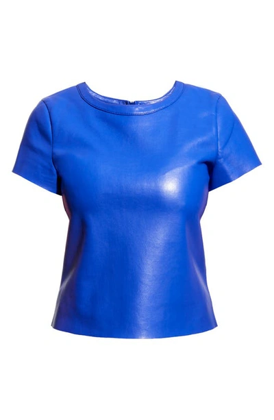 Shop As By Df New Guard Recycled Leather T-shirt In Ultramarine