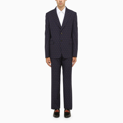 Shop Gucci Deep Blue Single-breasted Suit