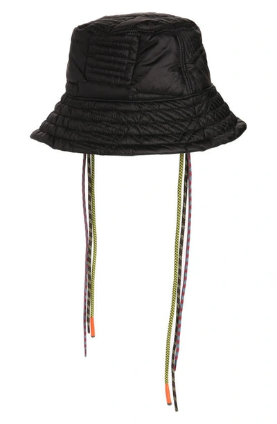 Shop Ambush Multicord Quilted Nylon Bucket Hat In Black Multicolor