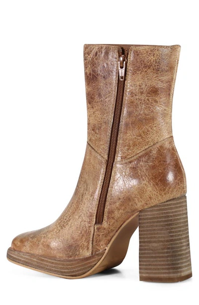 Diba True Mont Pilier Platform Bootie In Tan Vintage