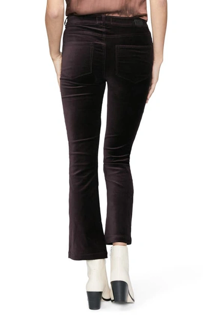 Shop Paige Claudine High Waist Ankle Flare Jeans In Black Cherry