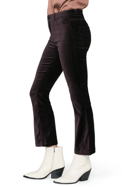 Shop Paige Claudine High Waist Ankle Flare Jeans In Black Cherry