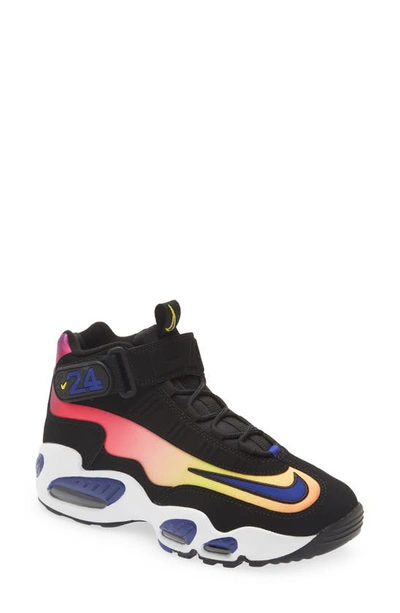 Shop Nike Air Griffey Max 1 Mid Top Sneaker In Black/ Concord/ Yellow