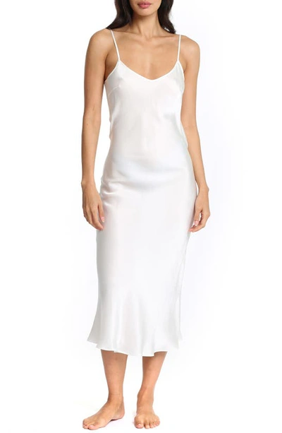 Shop Papinelle Pure Silk Slip Nightgown In Ivory