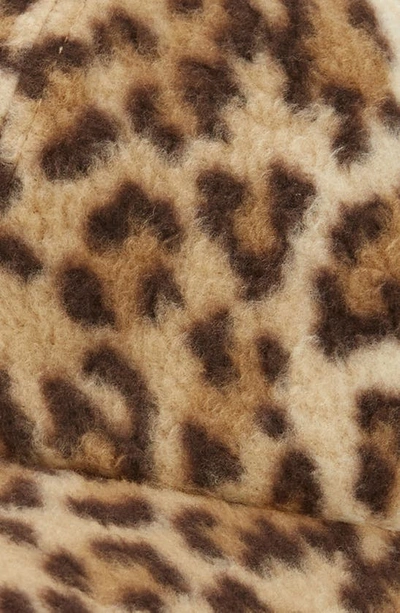 Shop Lele Sadoughi Animal Print Fleece Baseball Cap In Leopard